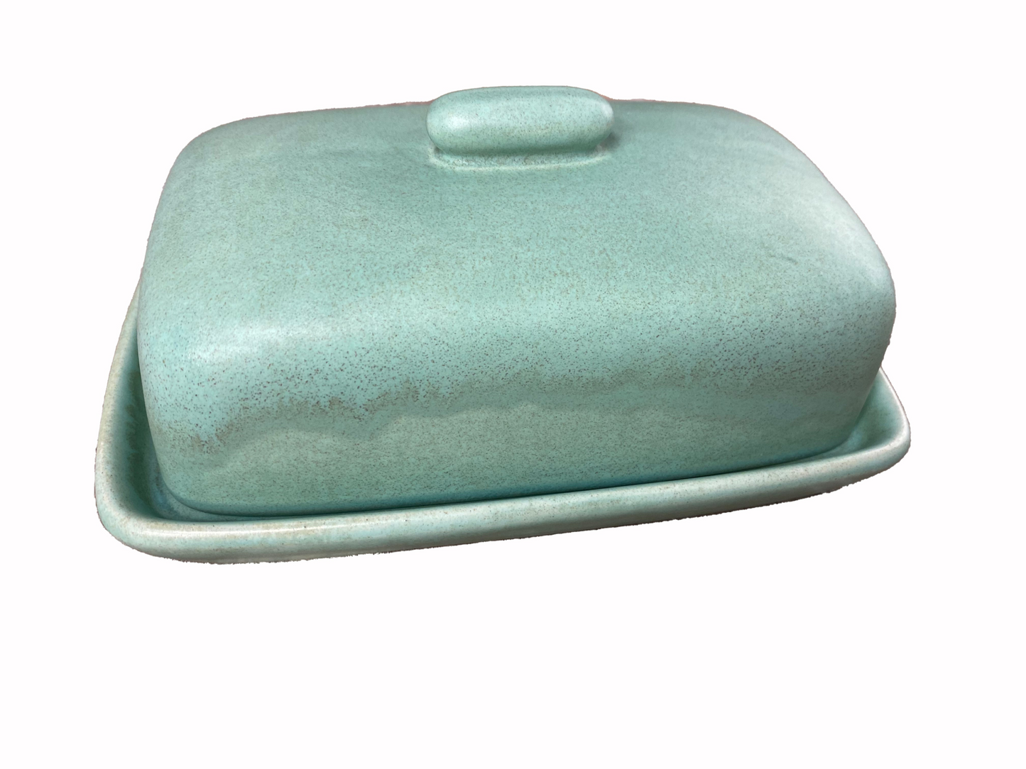 Butter Dish with Lid Cornish Copper Glaze