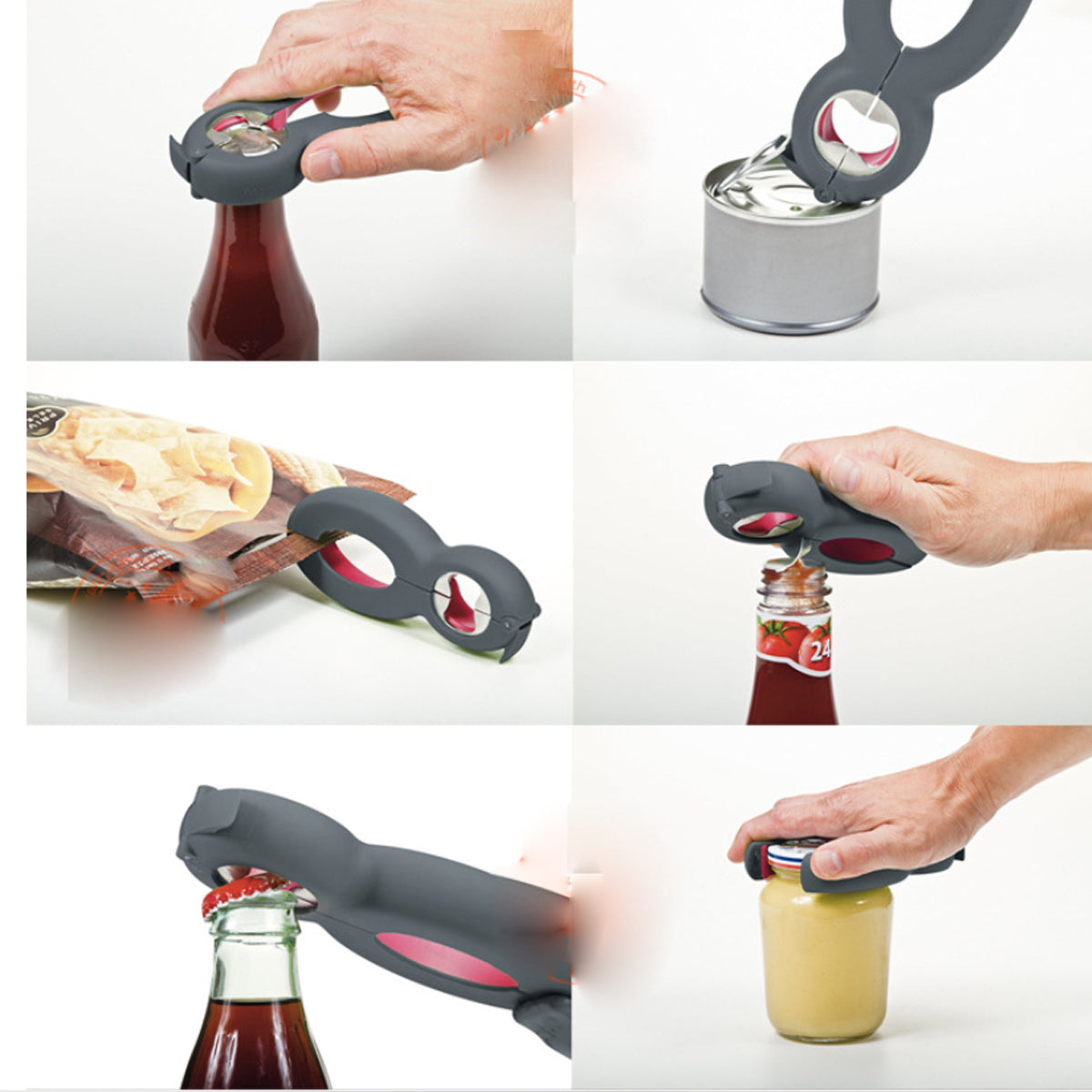 No-Slip Grip 6 in 1 Opener