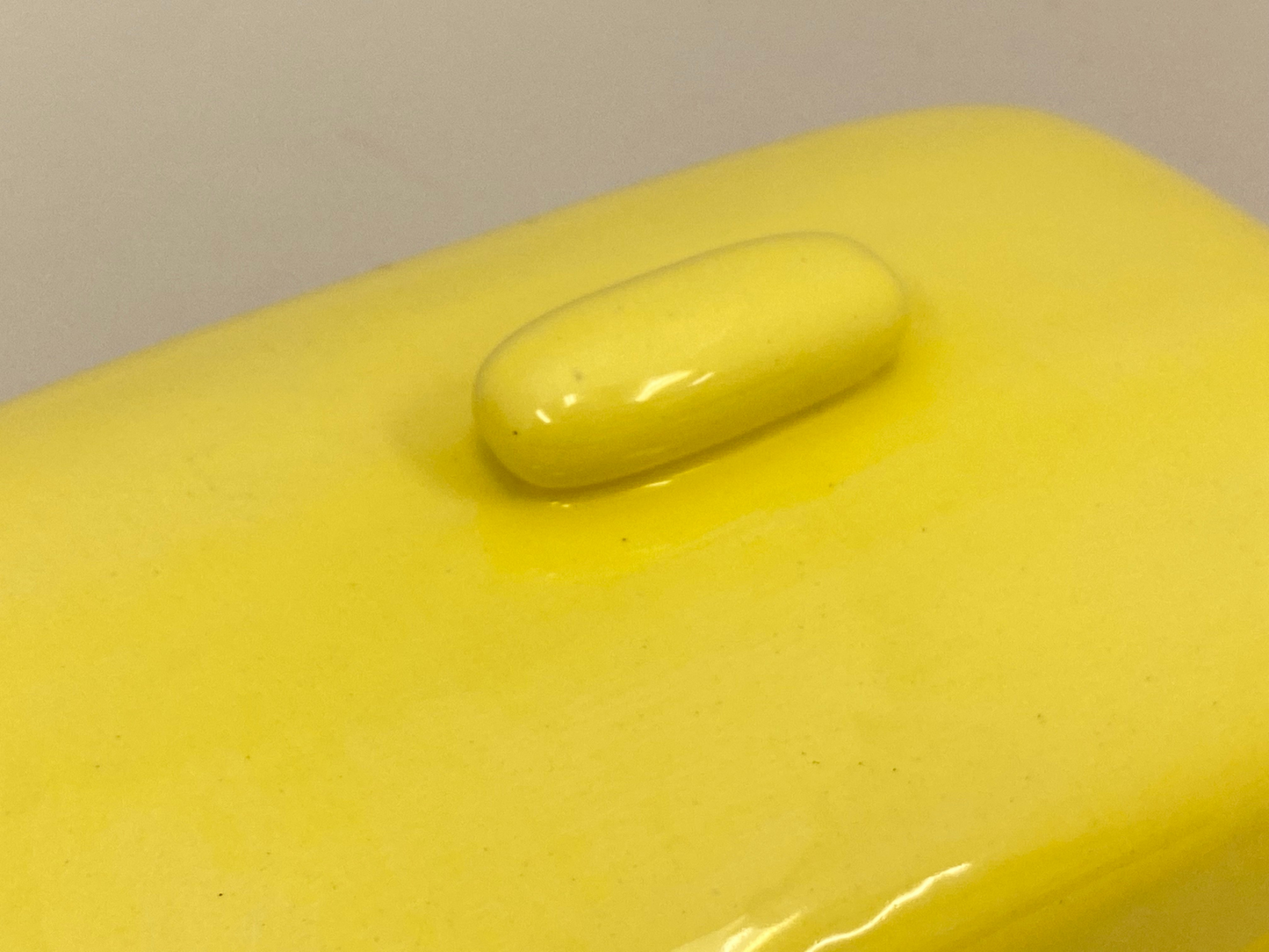 Butter Dish with Butter Yellow Glaze