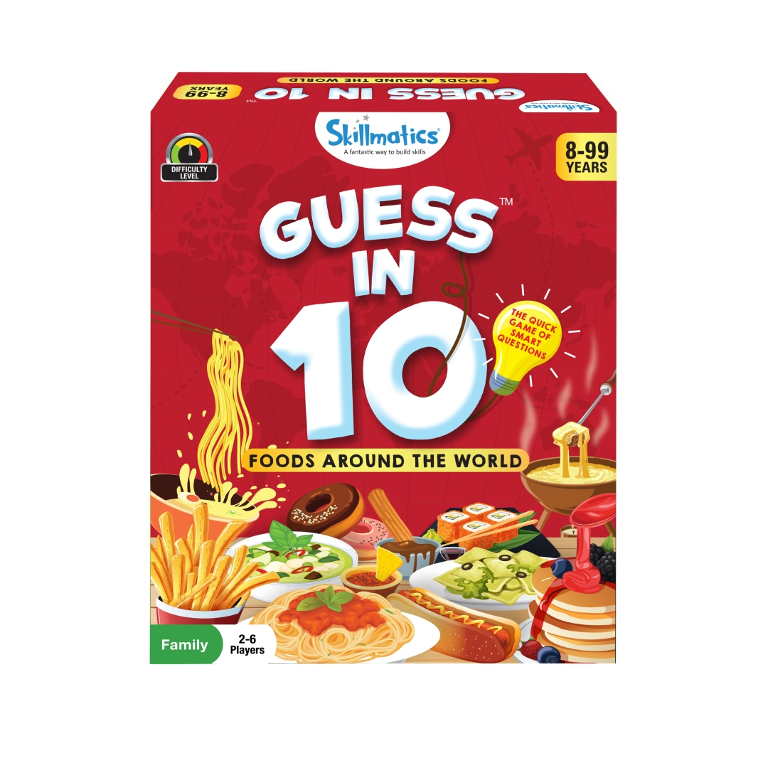 Skillmatics Card Game: Guess in 10 Foods Around The World, Gifts for 8+ Years, Game of Smart Questions, Fun for Outdoors, Travel & Family Game Night