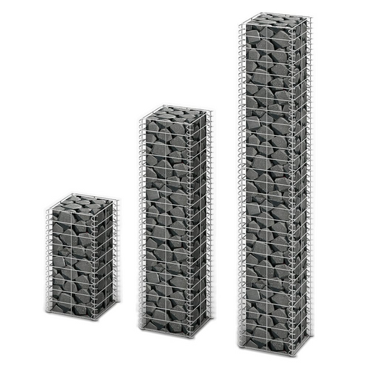 vidaXL 3 Piece Gabion Set Galvanized Wire