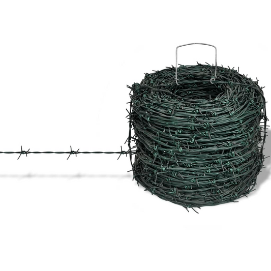 Barbed Wire Entanglement Wire Green Wire Roll 328.1'