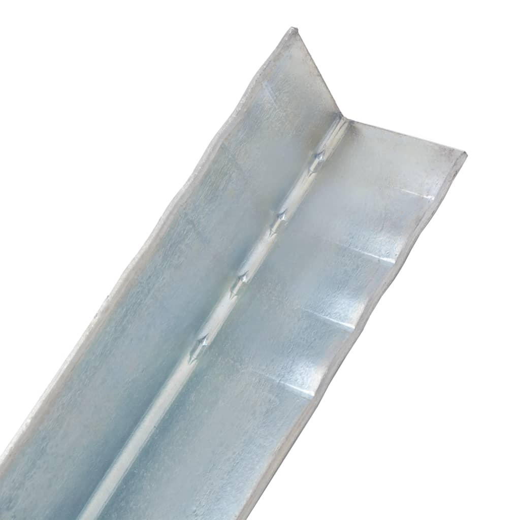 vidaXL L-shaped Ground Anchors 2 pcs Galvanized Steel 2"x2"x19.7"