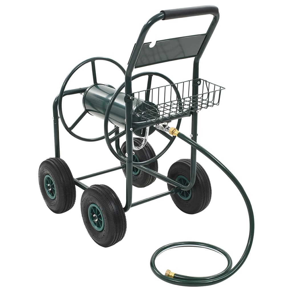 vidaXL Garden Hose Trolley with 1/2" Hose Connector 246.1' Steel