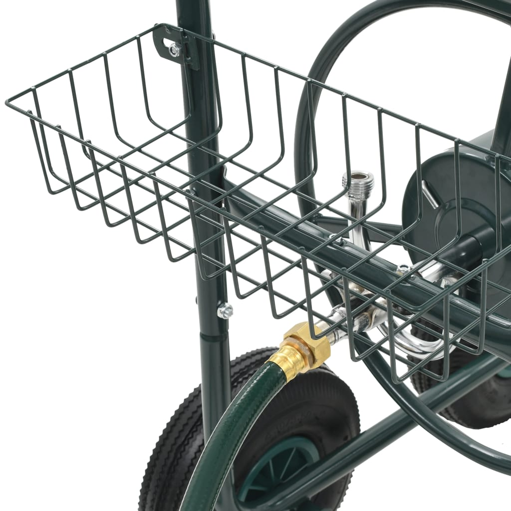 vidaXL Garden Hose Trolley with 1/2" Hose Connector 246.1' Steel