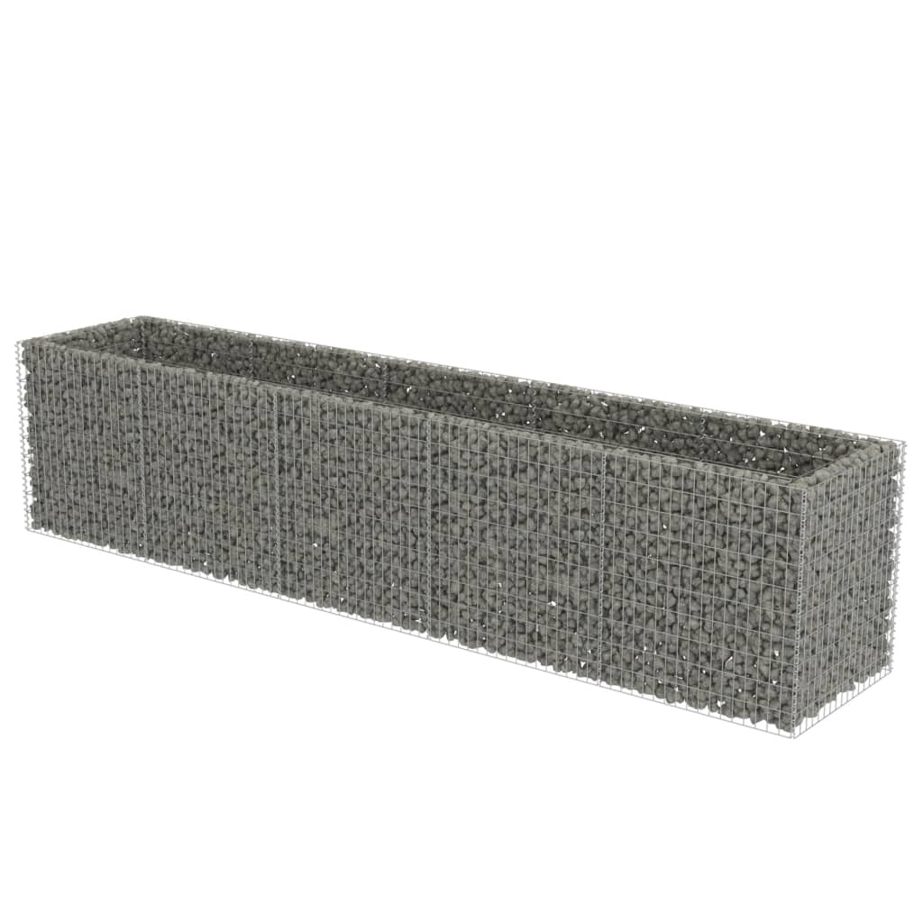 vidaXL Gabion Raised Bed Galvanized Steel 177.2"x35.4"x39.4"