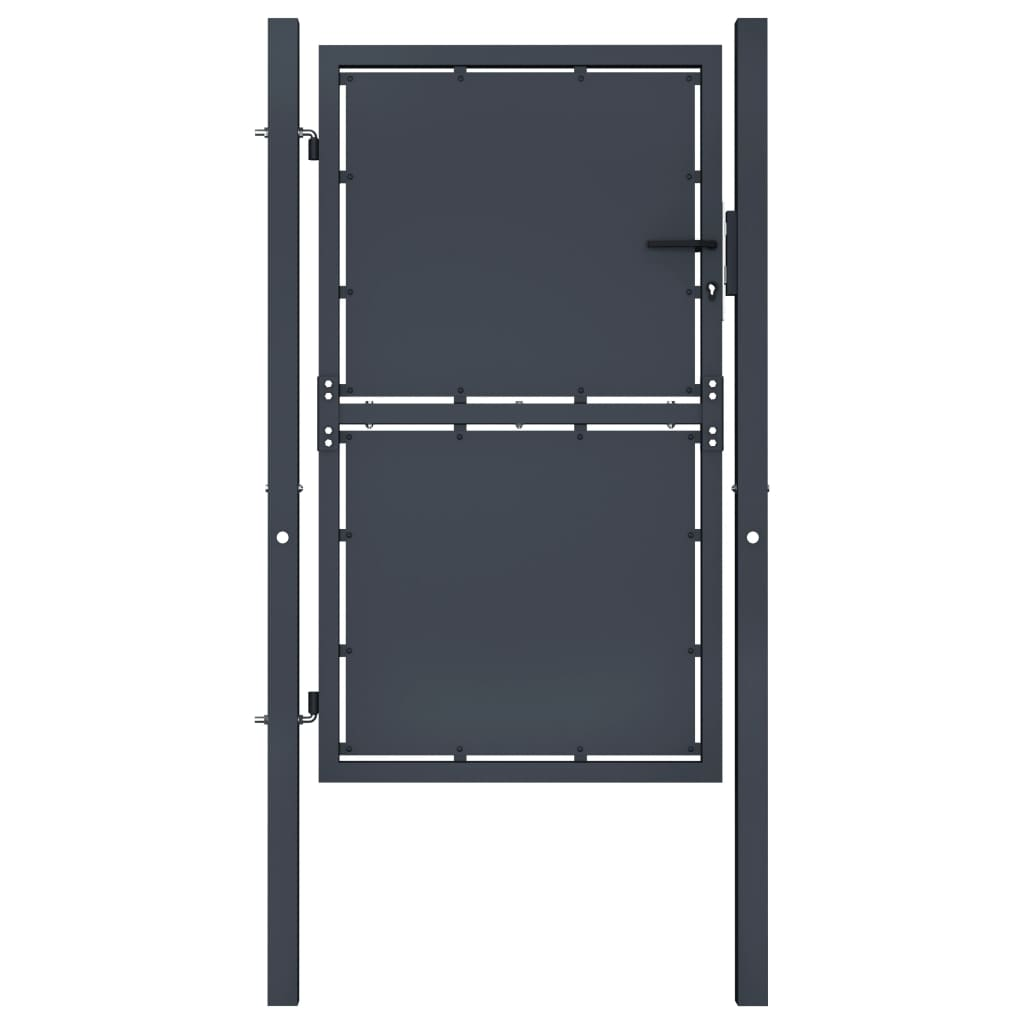 vidaXL Garden Gate Steel 39.4"x59.1" Anthracite