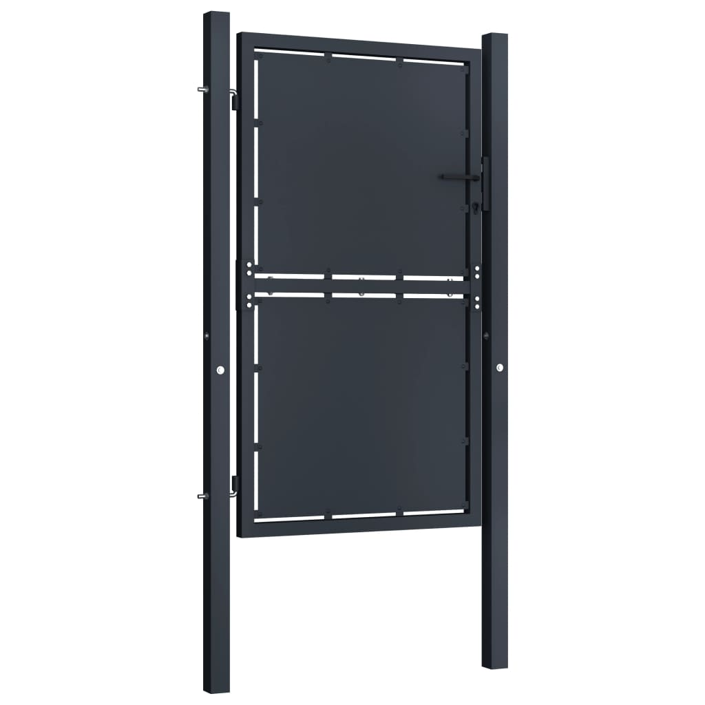 vidaXL Garden Gate Steel 39.4"x59.1" Anthracite