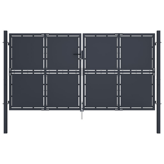 vidaXL Garden Gate Steel 118.1"x78.7" Anthracite