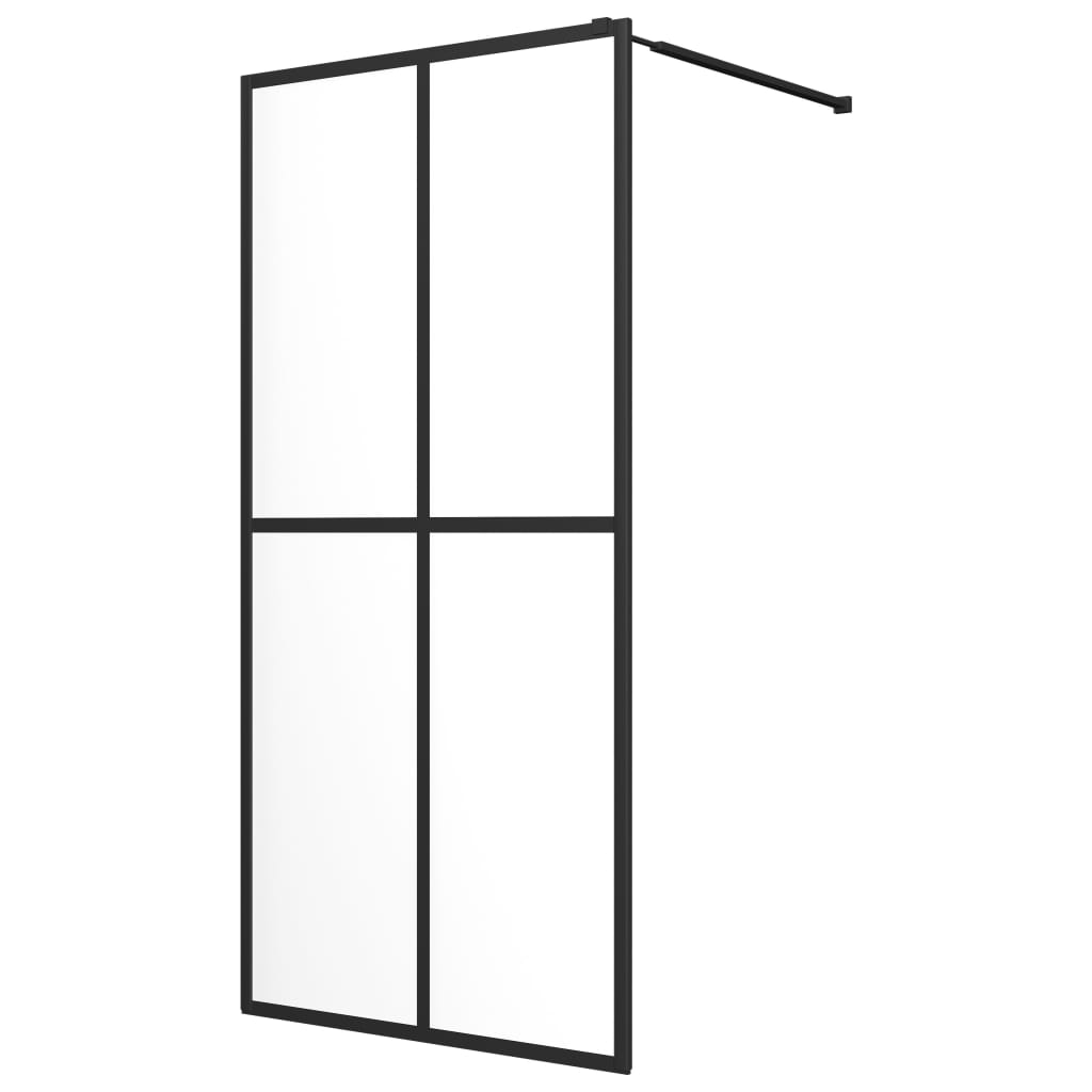 vidaXL Walk-in Shower Screen Clear Tempered Glass 35.4"x76.8"