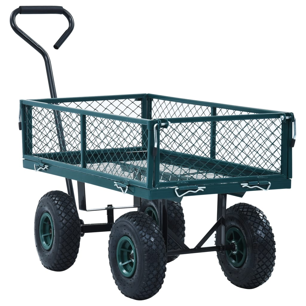 vidaXL Garden Hand Trolley Green 551.2 lb