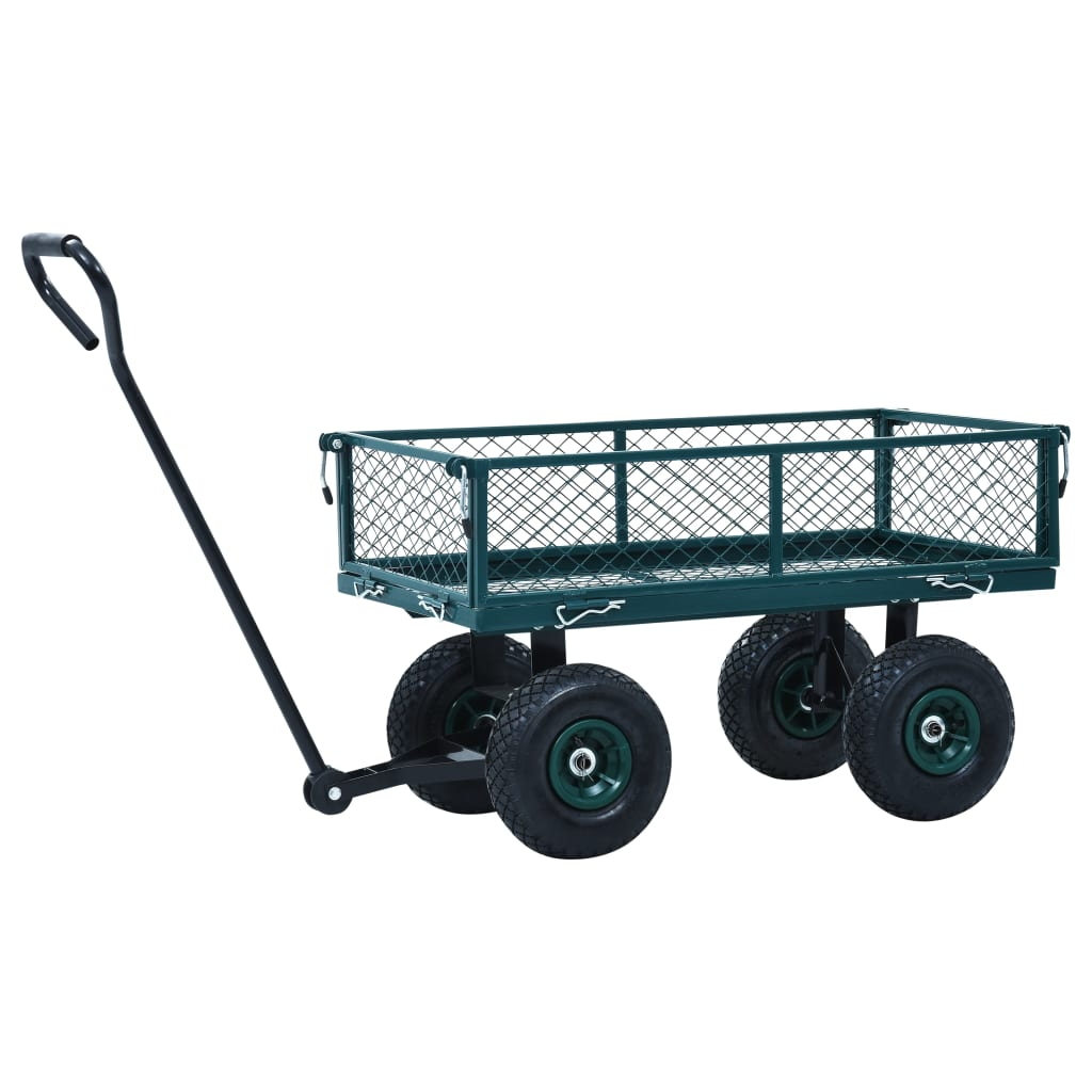 vidaXL Garden Hand Trolley Green 551.2 lb