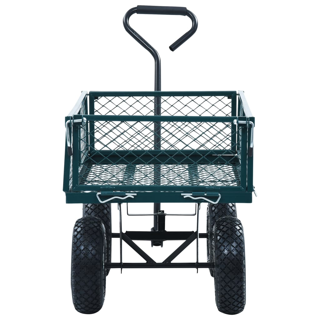 vidaXL Garden Hand Trolley Green 551.2 lb