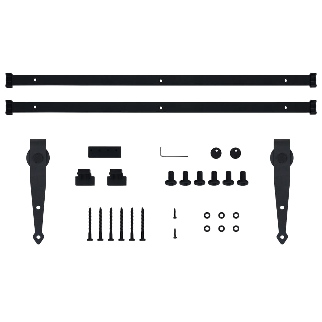 vidaXL Mini Sliding Cabinet Door Kit Carbon Steel 72"