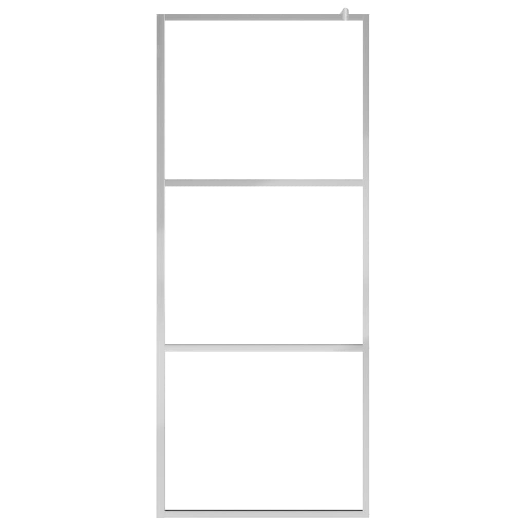 vidaXL Walk-in Shower Wall with Half Frosted ESG Glass 39.4"x76.8"