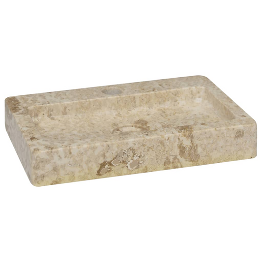 vidaXL Wall-mounted Sink Cream 15"x9.4"x2.6" Marble