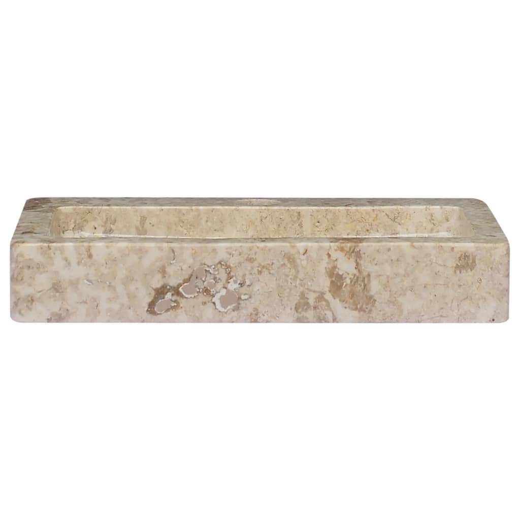 vidaXL Wall-mounted Sink Cream 15"x9.4"x2.6" Marble