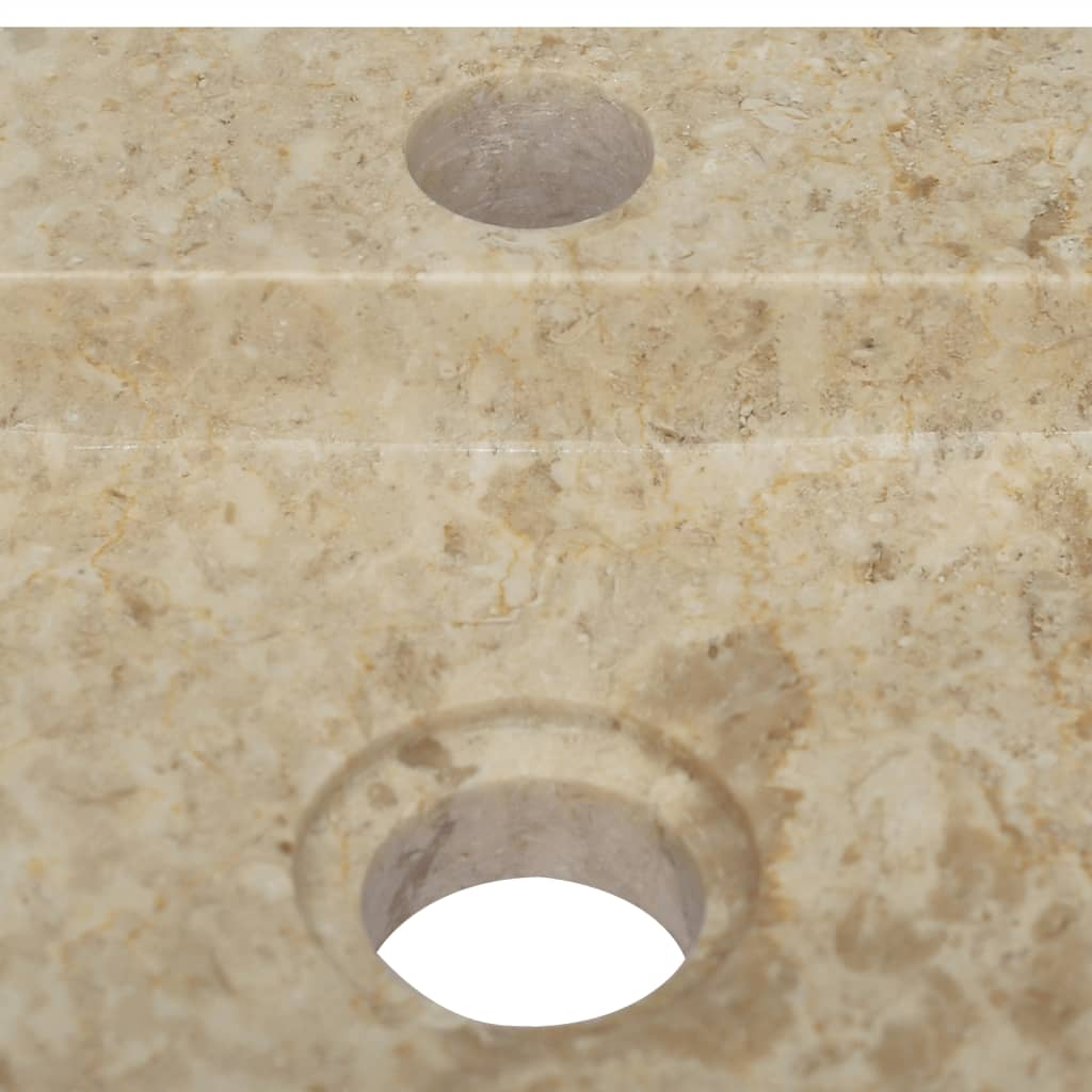 vidaXL Wall-mounted Sink Cream 15"x9.4"x2.6" Marble