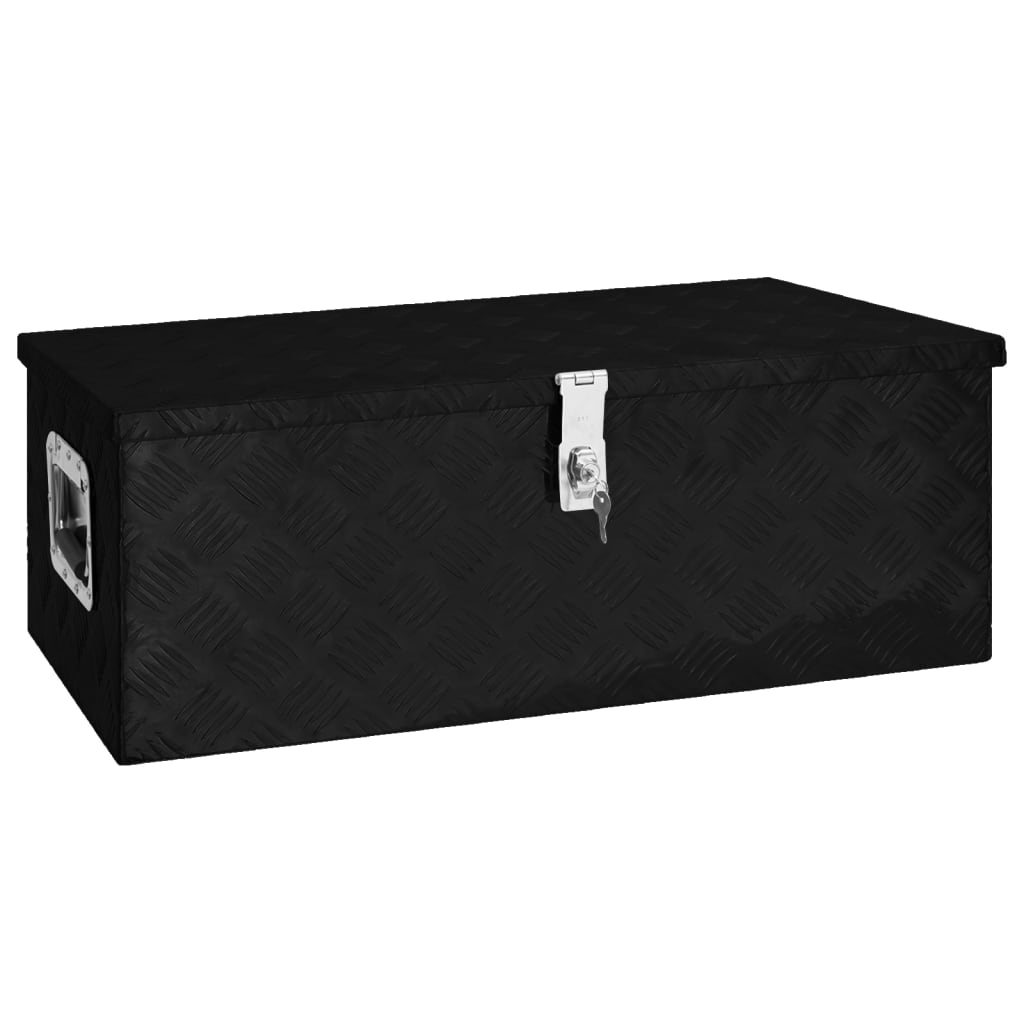 vidaXL Storage Box Black 31.5"x15.4"x11.8" Aluminum