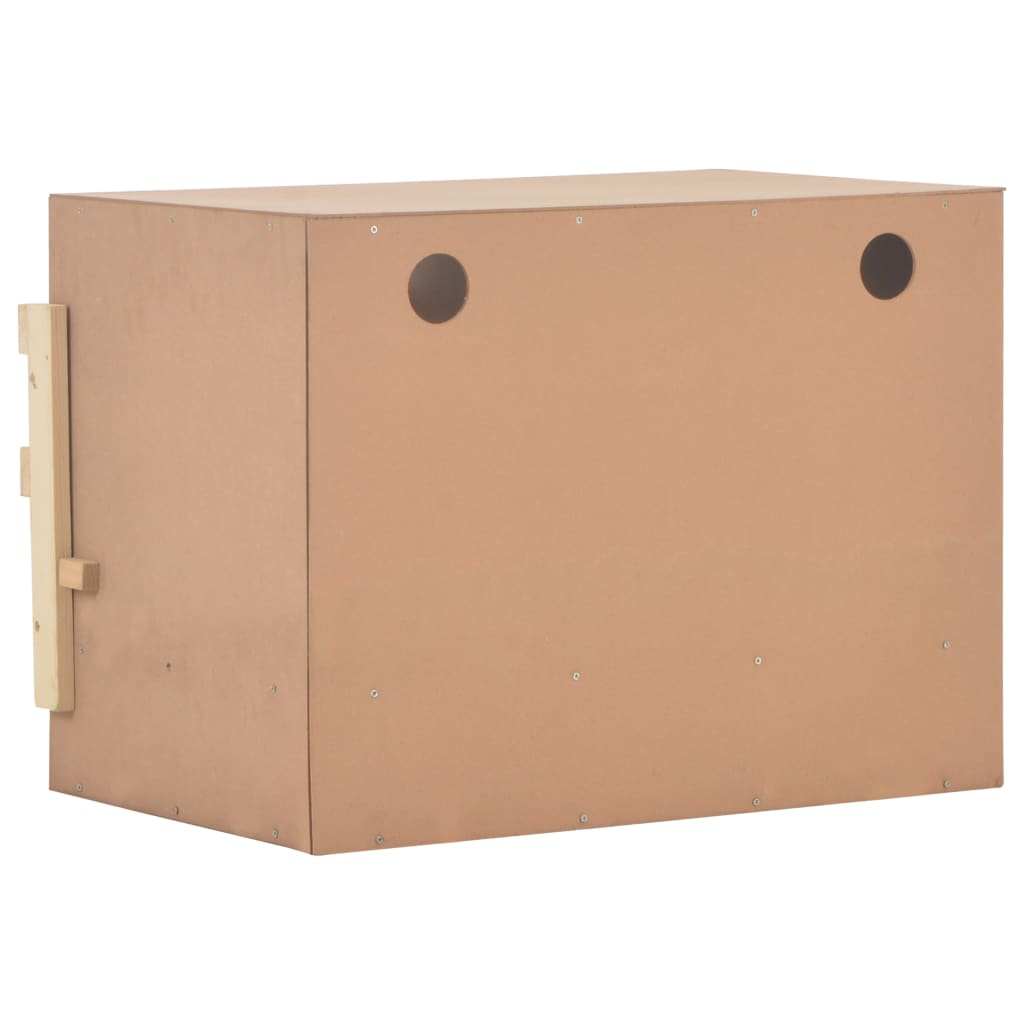 vidaXL Chicken Laying Nest 2 Compartments 24.8"x15.7"x17.7" Solid Pine Wood