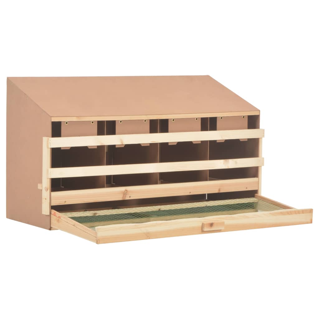 vidaXL Chicken Laying Nest 4 Compartments 41.7"x15.7"x23.2" Solid Pine Wood