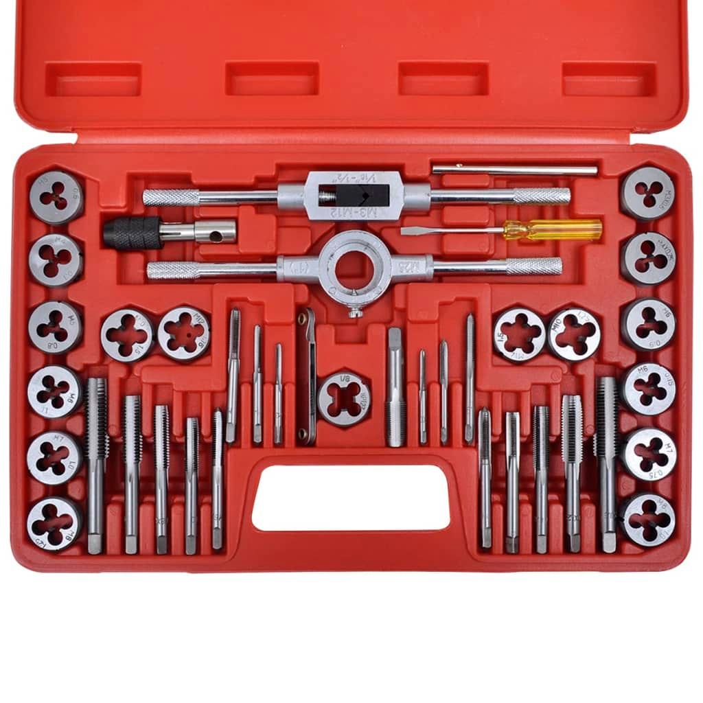 vidaXL 40 pcs Tap and Die Set