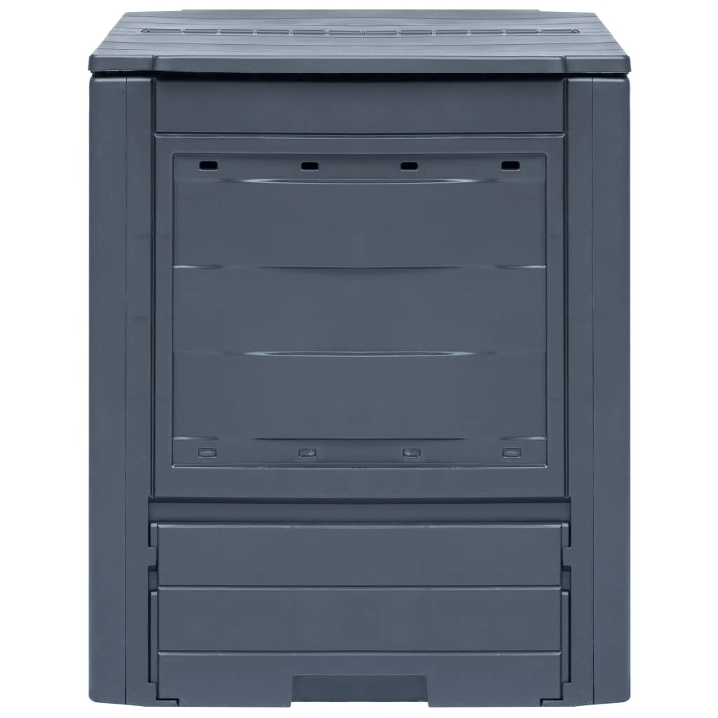 vidaXL Garden Composters 2 pcs Gray 23.6"x23.6"x28.7" 137.4 gal