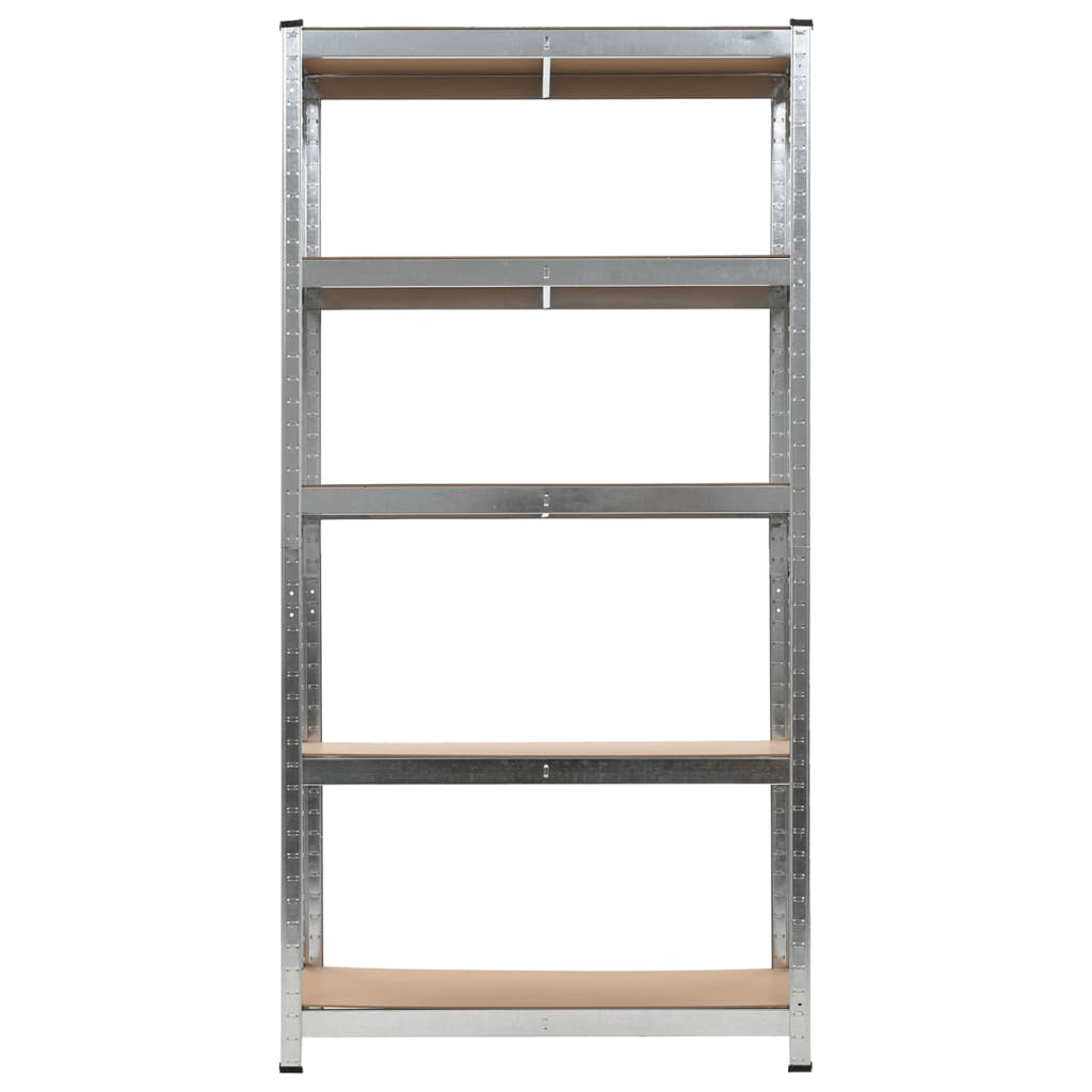 vidaXL 5-Layer Heavy-duty Shelf Silver Steel&Engineered Wood