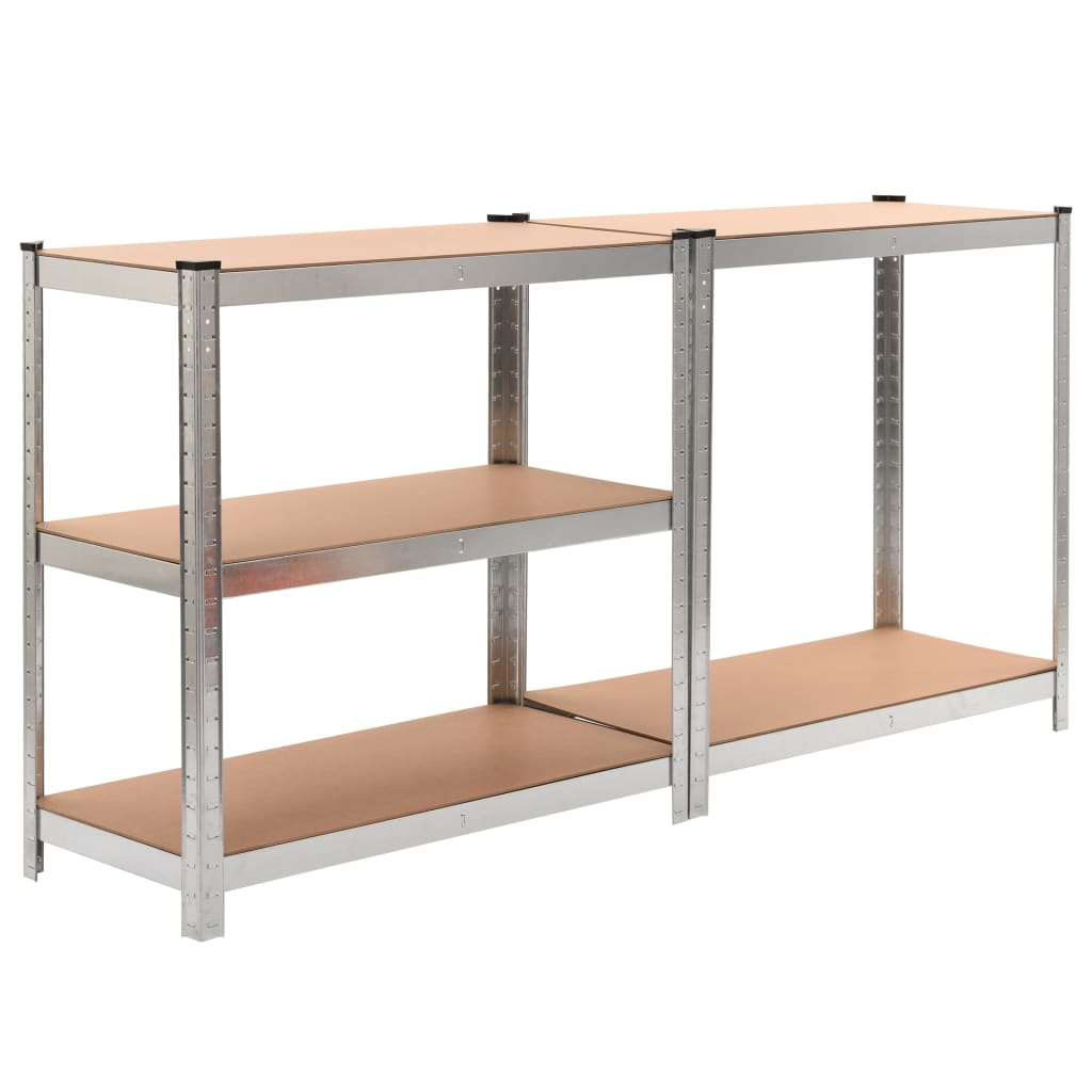 vidaXL 5-Layer Heavy-duty Shelf Silver Steel&Engineered Wood