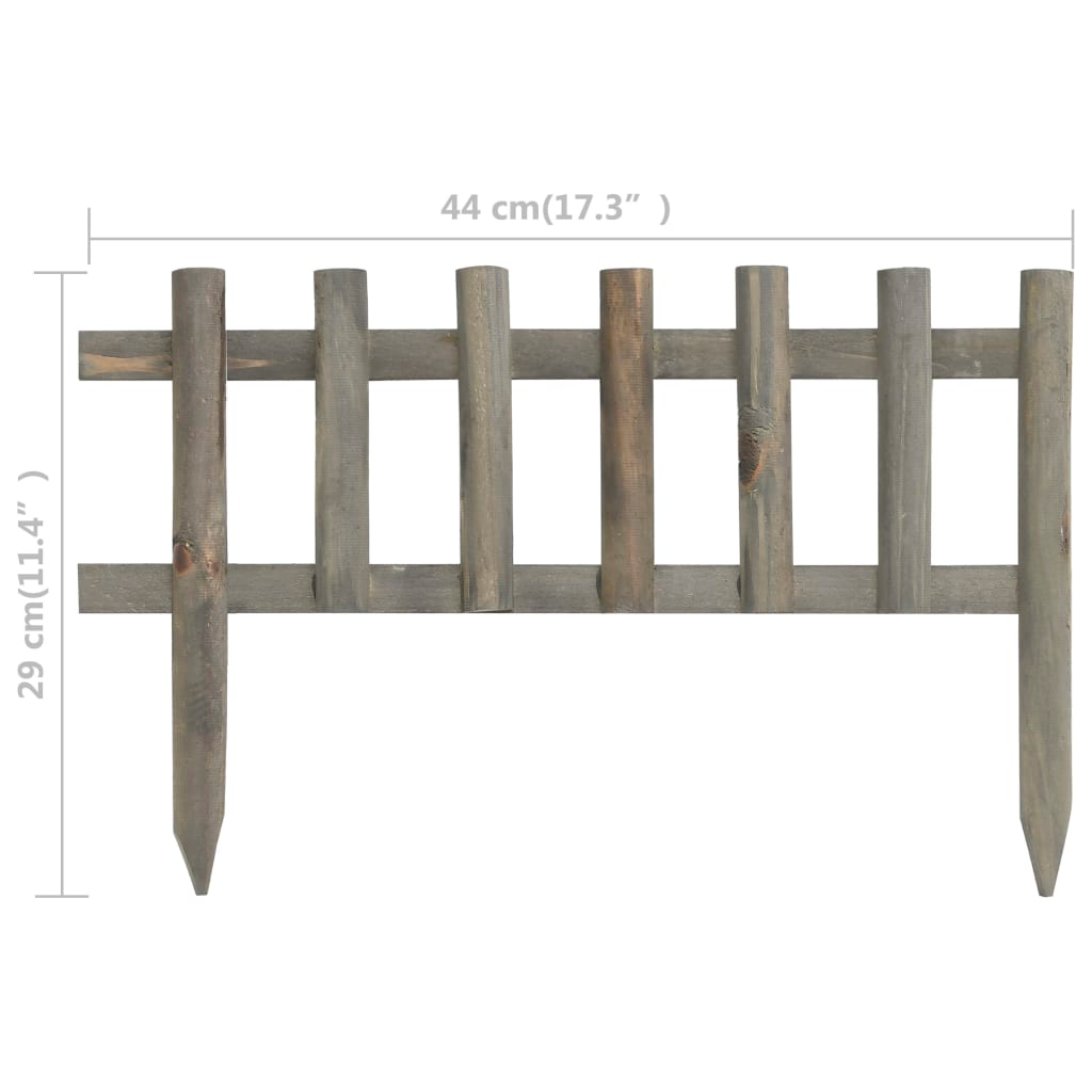 vidaXL Lawn Edgings 10 pcs Firwood 14.4'