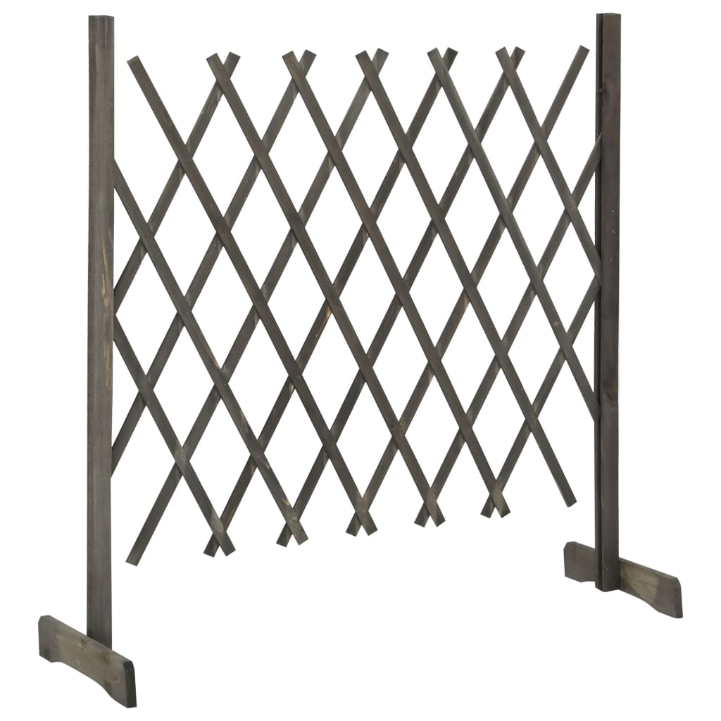 vidaXL Garden Trellis Fence Gray 47.2"x35.4" Solid Firwood