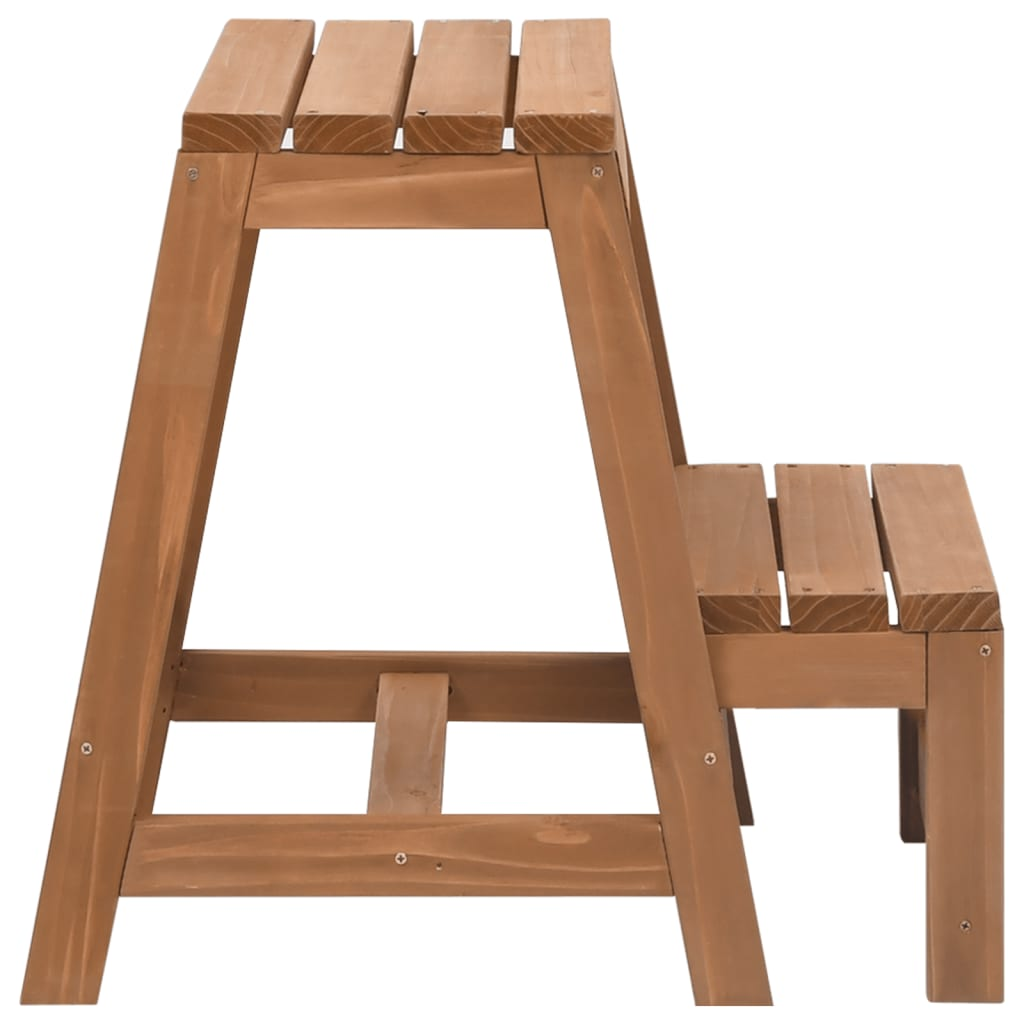 vidaXL Foldable Step Stool Solid Firwood