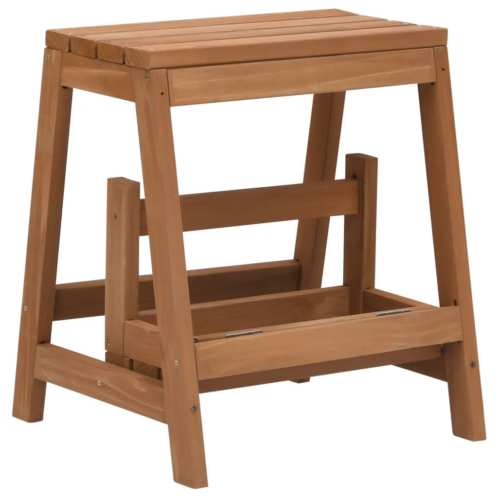 vidaXL Foldable Step Stool Solid Firwood