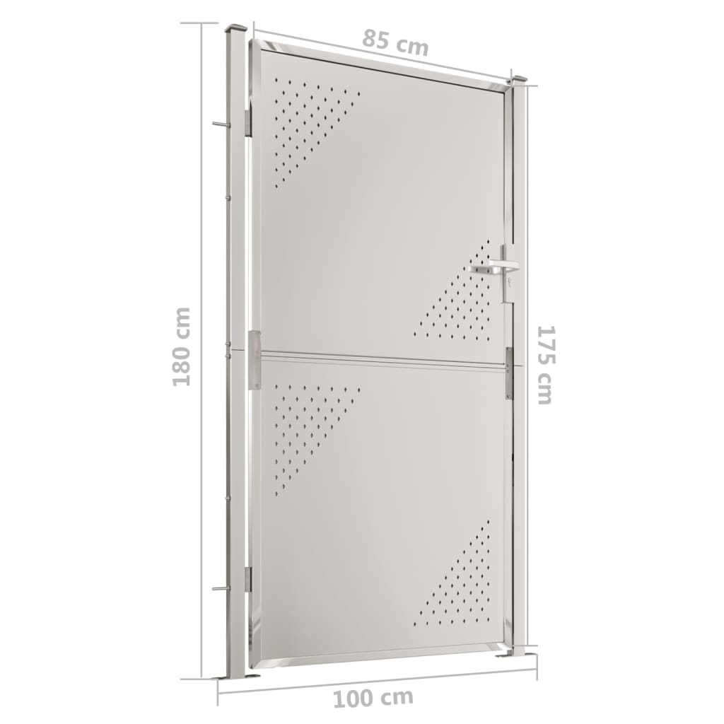 vidaXL Garden Gate 39.4"x70.9" Stainless Steel