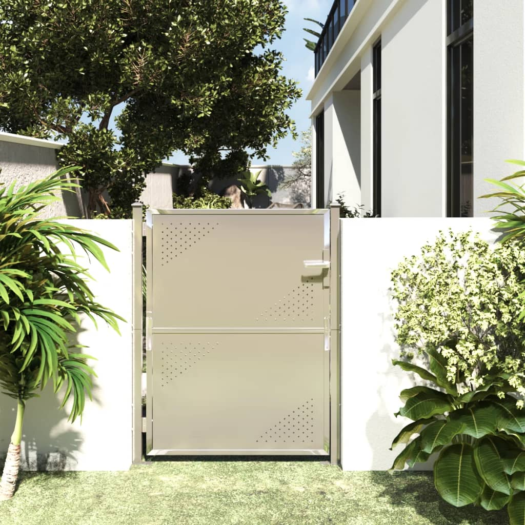 vidaXL Garden Gate 39.4"x49.2" Stainless Steel