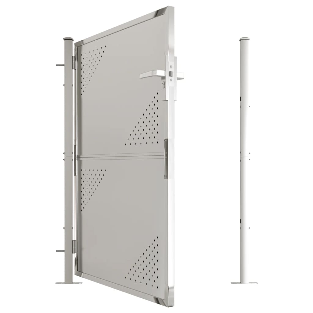 vidaXL Garden Gate 39.4"x49.2" Stainless Steel