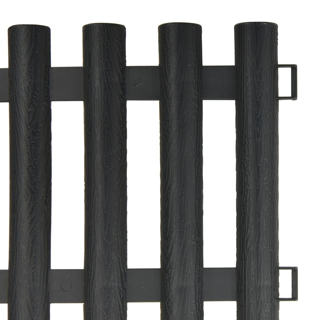 vidaXL Lawn Edgings 17 pcs Anthracite 393.7" Polypropylene