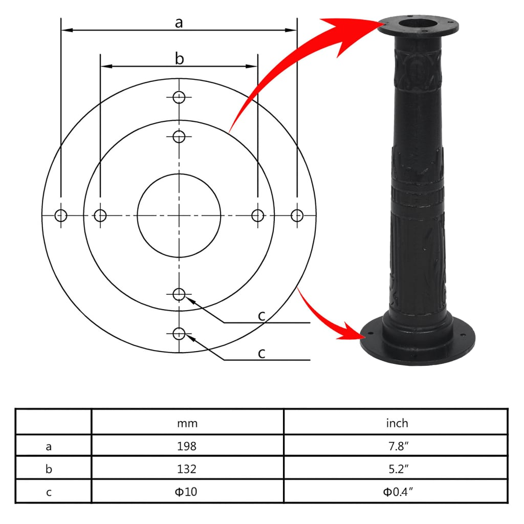 vidaXL Stand for Garden Hand Water Pump Cast Iron