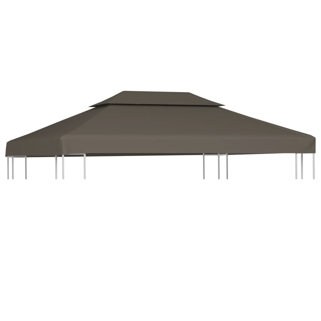 vidaXL 2-Tier Gazebo Top Cover 1 oz/ft² 13.1'x9.8' Taupe