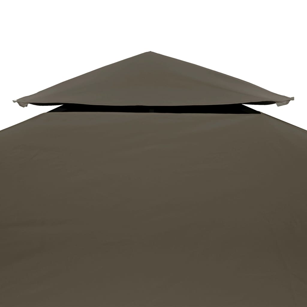 vidaXL 2-Tier Gazebo Top Cover 1 oz/ft² 13.1'x9.8' Taupe