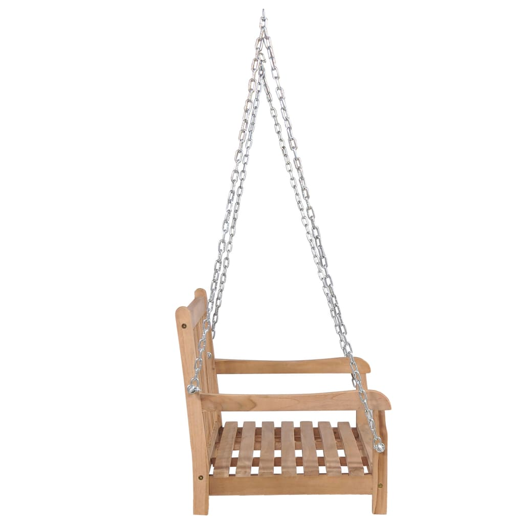 vidaXL Swing Bench Solid Teak 47.2"x23.6"x22.6" Brown