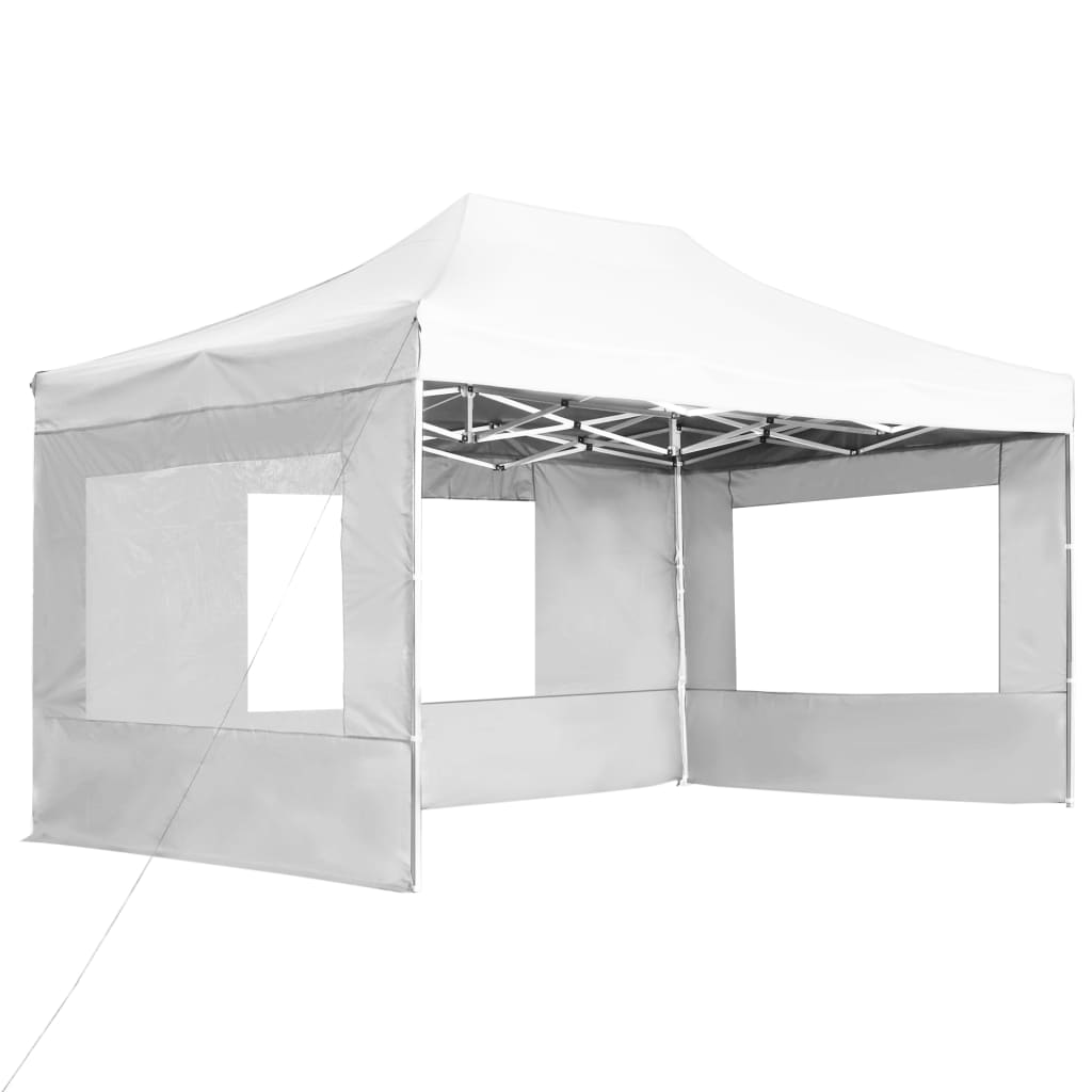 vidaXL Professional Folding Party Tent with Walls Aluminum 14.8'x9.8' White