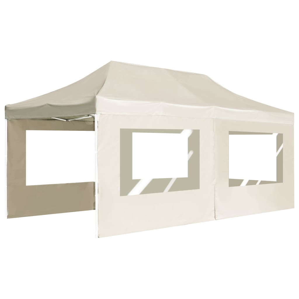 vidaXL Professional Folding Party Tent with Walls Aluminum 19.7'x9.8' Cream