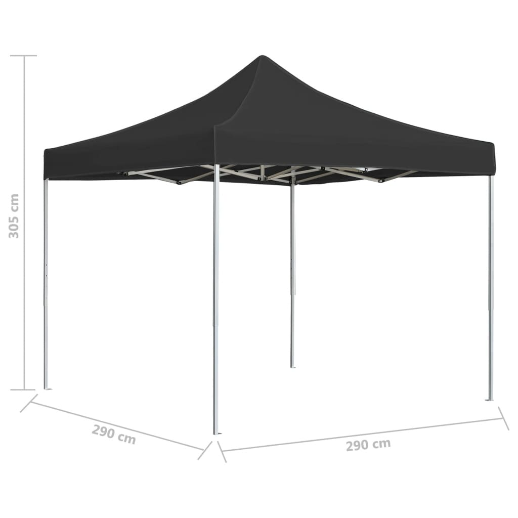 vidaXL Professional Folding Party Tent Aluminum 9.8'x9.8' Anthracite