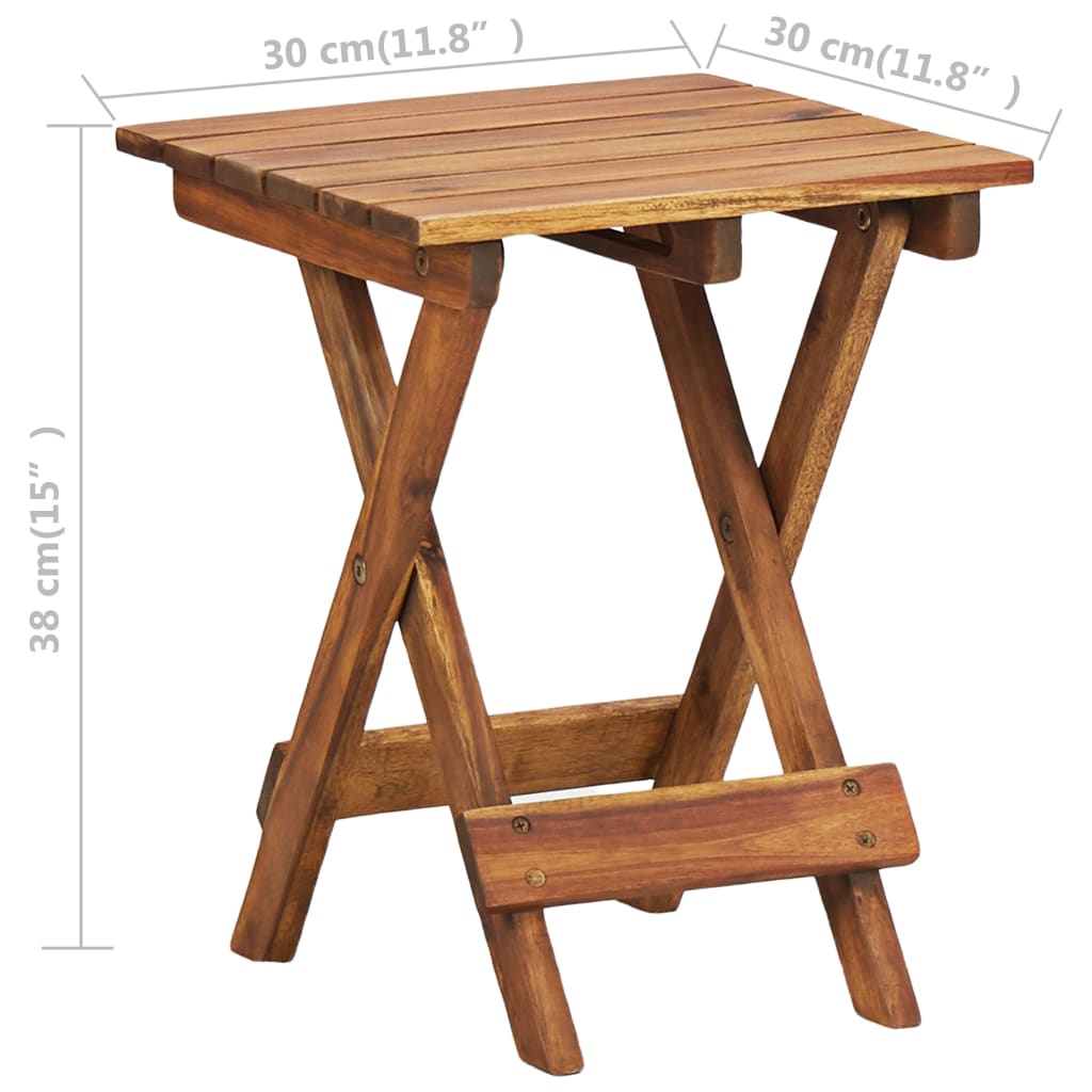 vidaXL Plant Stand 11.8"x11.8"x15" Solid Acacia Wood