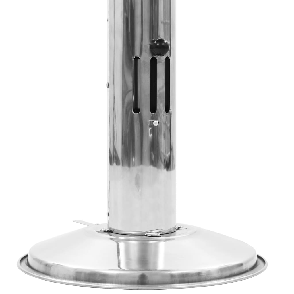 vidaXL Pedestal Charcoal BBQ Grill Stainless Steel