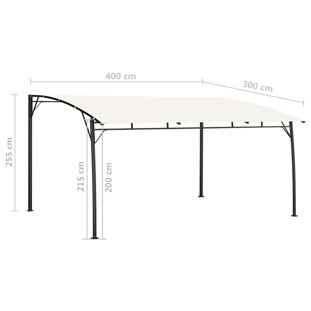 vidaXL Garden Sunshade Awning 157.5"x118.1"x100.4" Cream