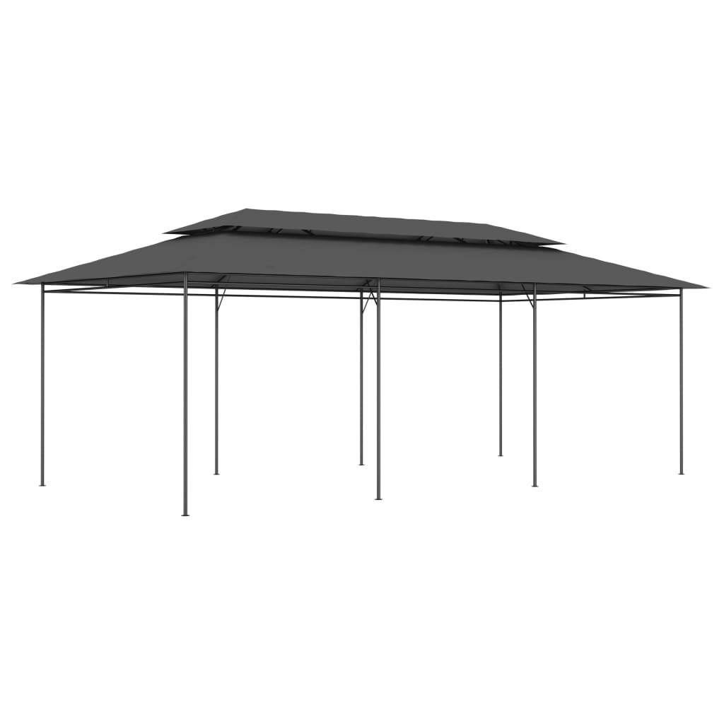 vidaXL Gazebo 236.2"x117.3"x106.3" Anthracite