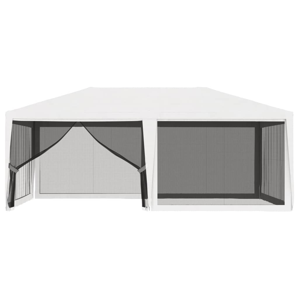 vidaXL Party Tent with 4 Mesh Sidewalls 13.1'x19.7' White