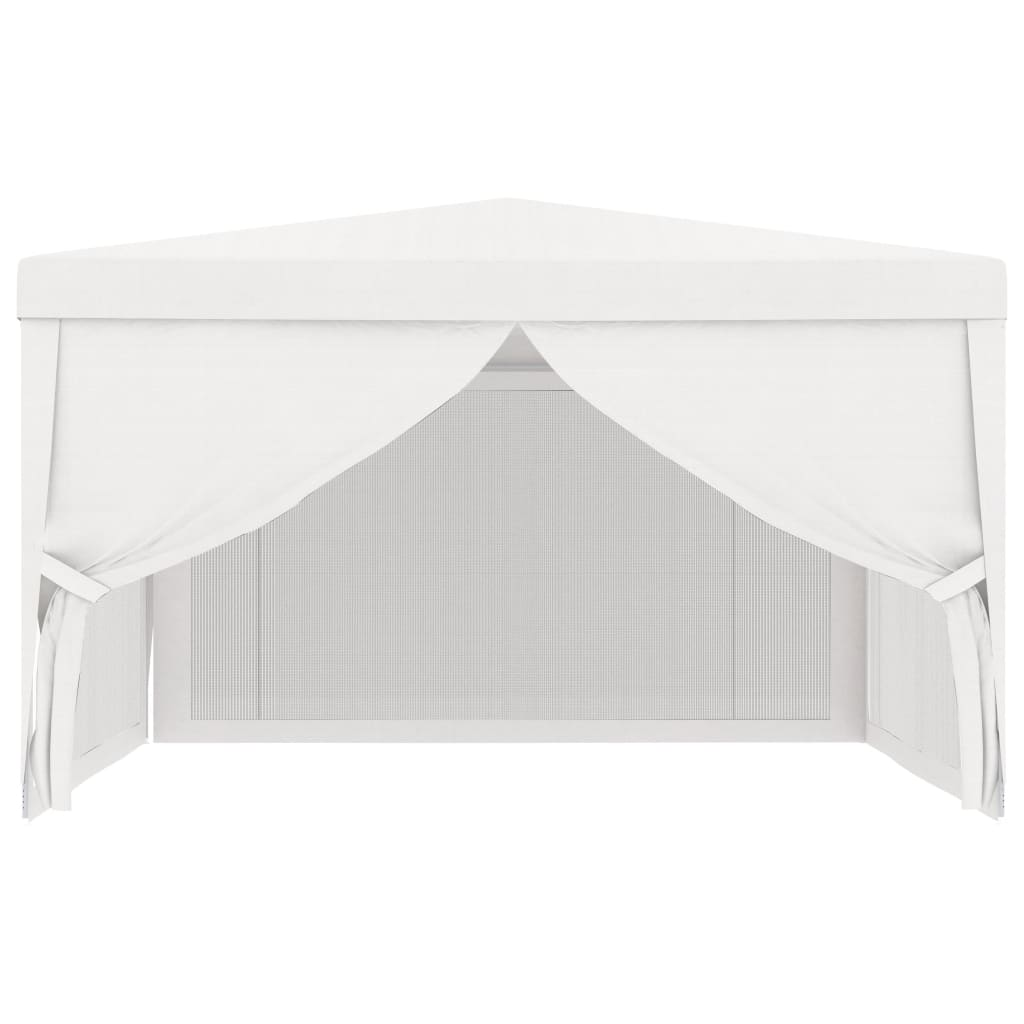 vidaXL Party Tent with 4 Mesh Sidewalls 13.1'x13.1' White